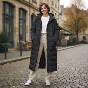 Free People Black Puffer Coat